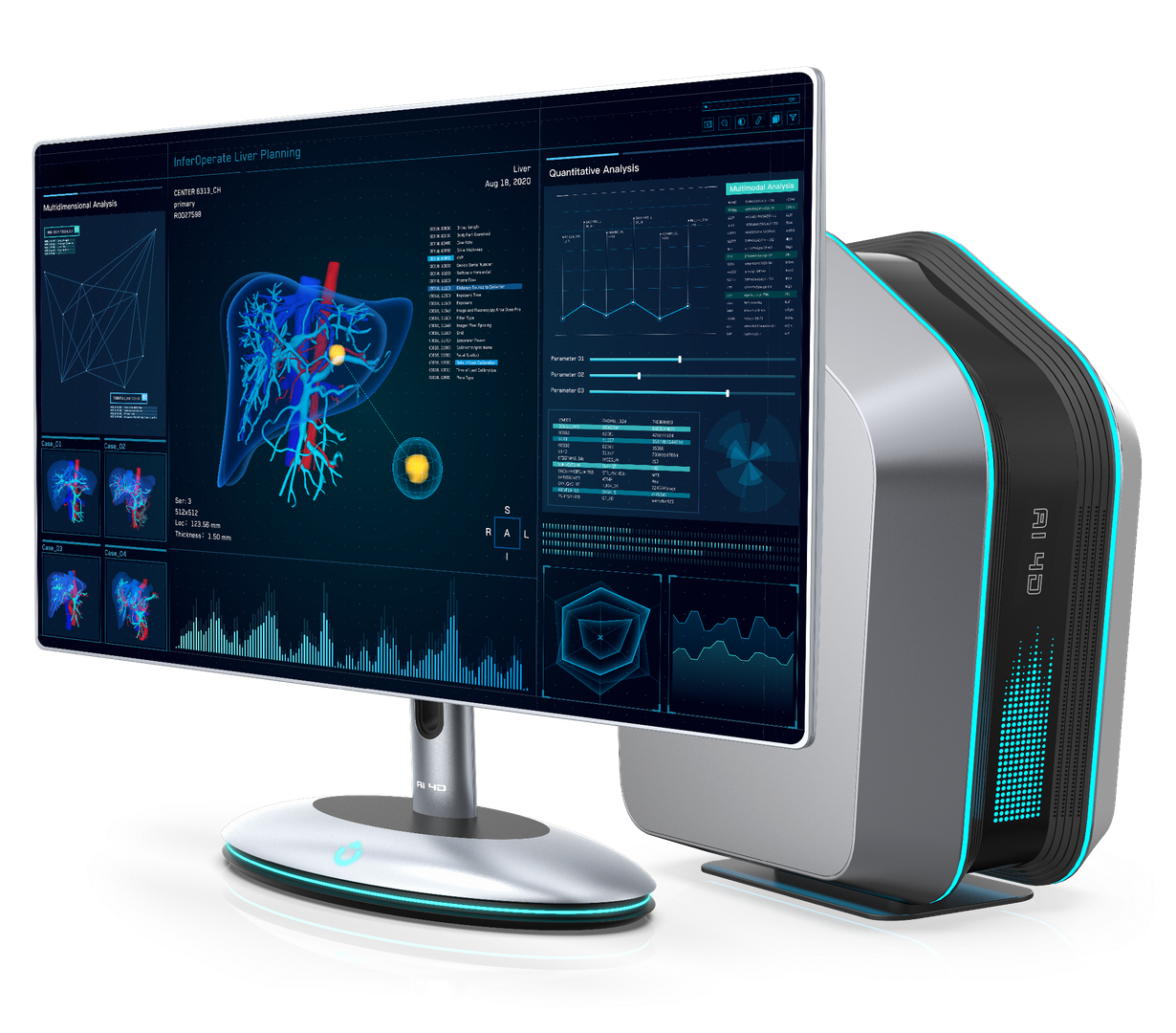 RoshMed platform dashboard with quantitative medical imaging analysis